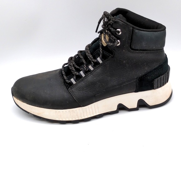 Sorel Boots Mens Black 9.5 Waterproof Work Shoe Leather Chukka Hiking NM3857-010